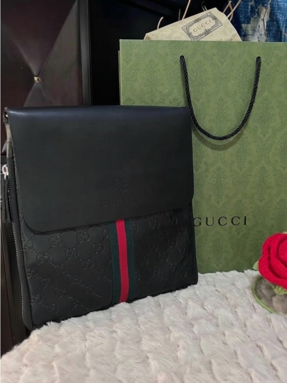 nwt Leather Messenger Bag